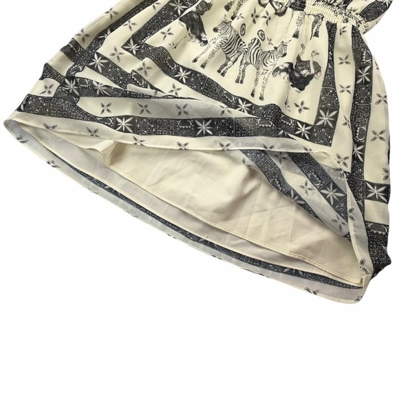 Amanda Uprichard Women's Vista Zoo Print Mini Dress Black & White Size P/XS - Picture 7 of 11